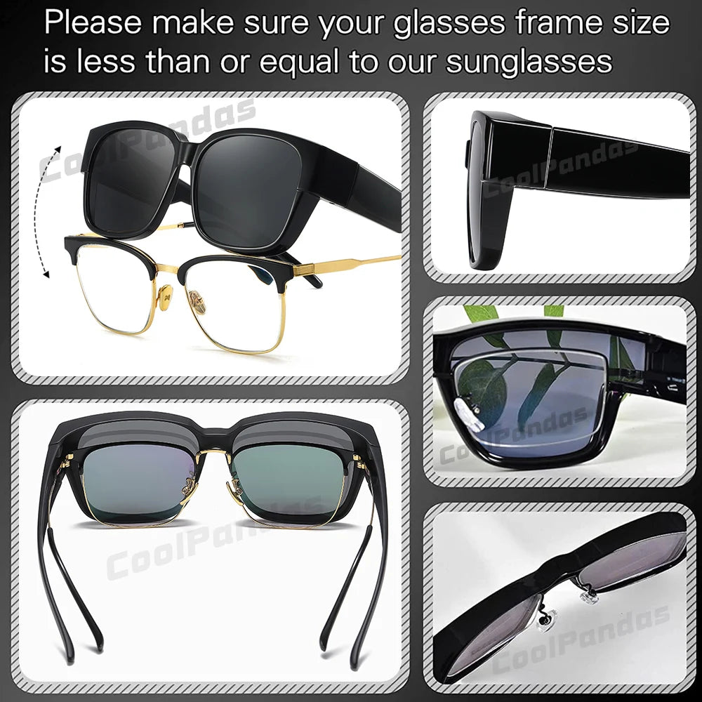 glasses  Sunglasses Polarized Men Women UV400 Goggles Outdoor Travel Driving Anti-Glare Cover Sun Glasses
