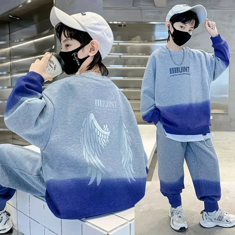 Boy Set Children's Clothing Children's Top and Bottom Clothes Set 5 6 7 8 9 10 11 12 13 14 15 Years Suit for Boy Clothes Outfit