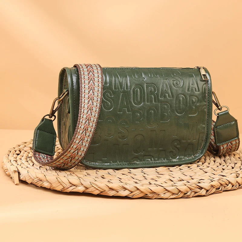 High Quality  Leather Shoulder Crossbody Bag For Women  Vintage Oil Wax Leather Ladies Handbag Small Female Bag