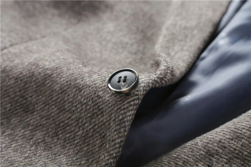 Men's Fashion Casual Classic Wool Suit Jacket Single Suit Slim Blazer Brand Clothing