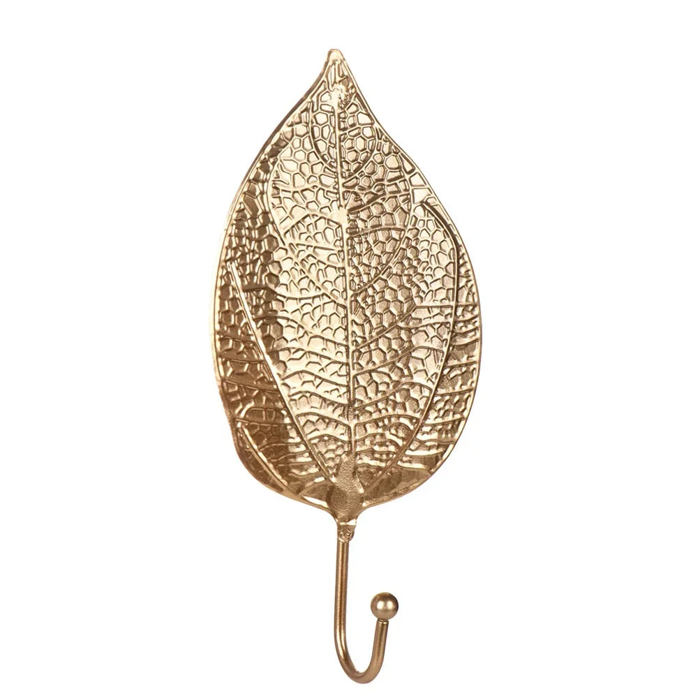 WallHook Leaf Shape Nordic Style Coat Rack Key Holder WallHanger for Kitchen Bathroom Door Towel Hanging HooksHolder Wall Hooks