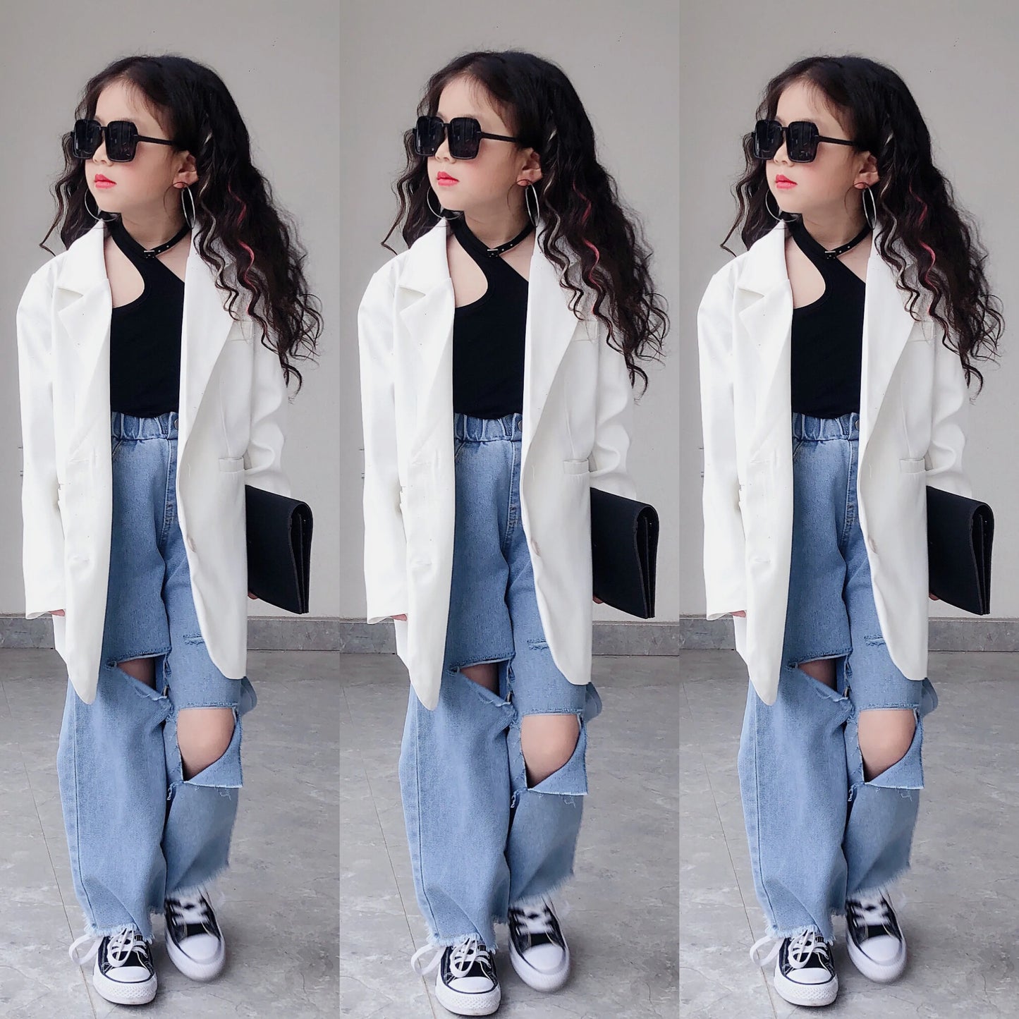 Korea Style Girl And Boys Fashion Blazer Coat Spring Autumn New Loose Outfit Children Hot Selling Jacket Suit
