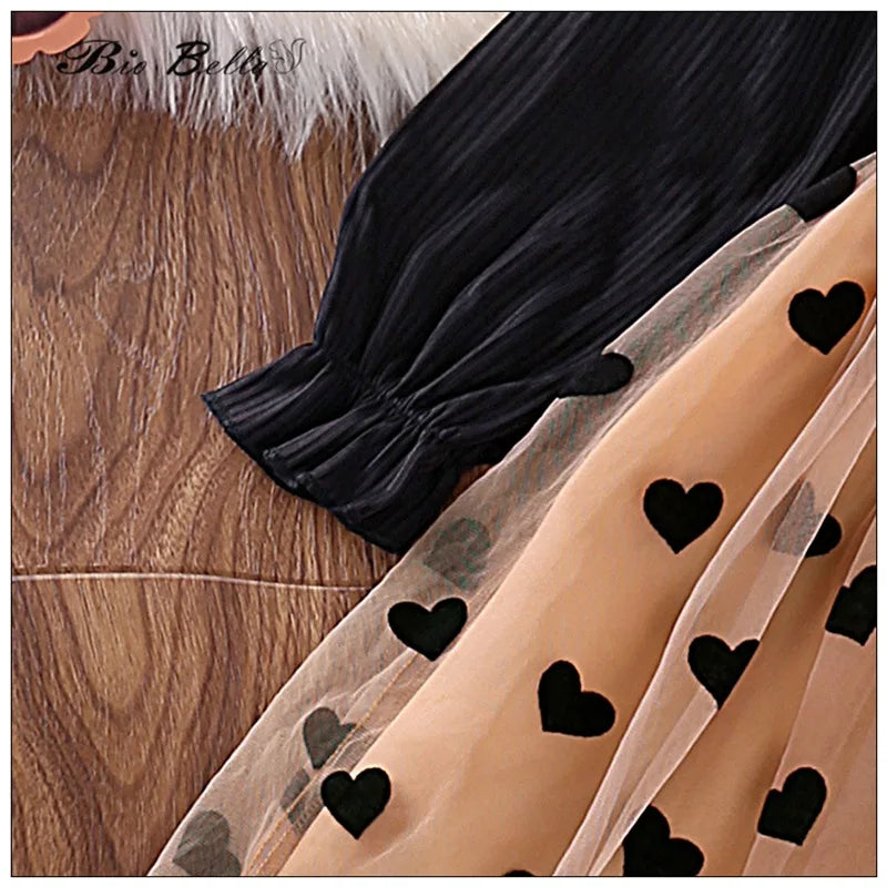 Girl Baby Dresses Princess Lovely Pageant Elegant Kids Clothing Spring Autumn New Year Birthday Children 3-7Y Costumes