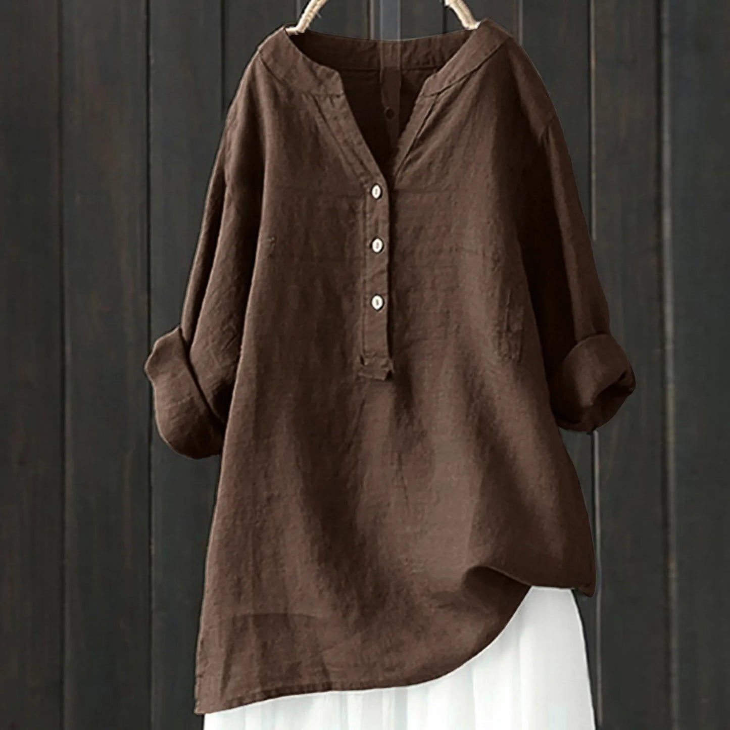 Plus Size 5XL Casual Loose Cotton Linen Blouse Shirt Women Long Sleeved Oversize Blouse Vintage Loose Blouses Spring Summer