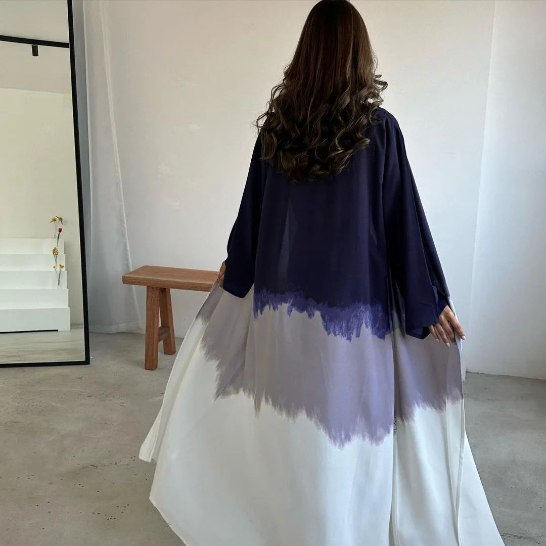 Tie-Dyed Long Dress  Robe Abaya Jalabiya