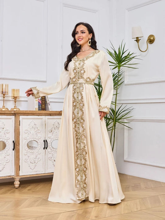 Dress for Women Abaya Muslim Long Sleeve Eid Party Abayas Ramadan Caftan Jalabiya Dresses Vestidos