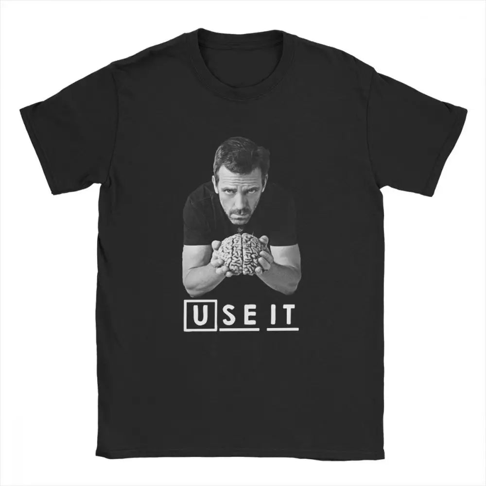 House MD Men T-Shirt Dr House Use it Funny Tops Cotton Short Sleeve Tee Shirt Custom Mens TShirt Summer Streetwear Plus Size