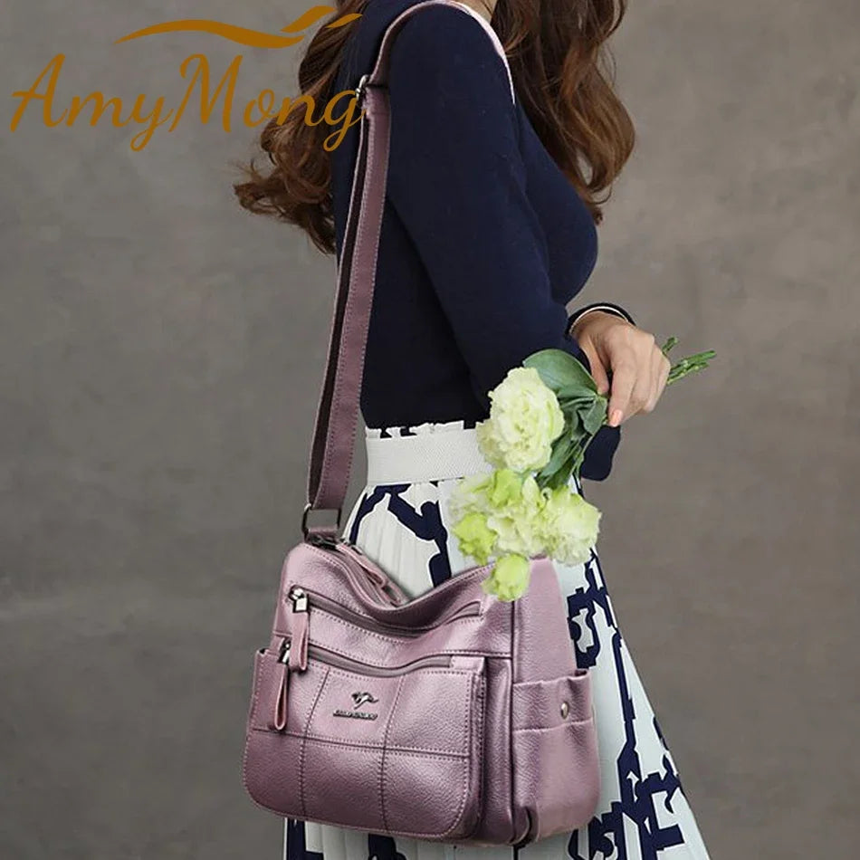 Genuine Brand Leather Sac Luxury Handbags Purse Women Bags Designer Shoulder Crossbody  Bags Female  Waterproof Bag luxury elegant