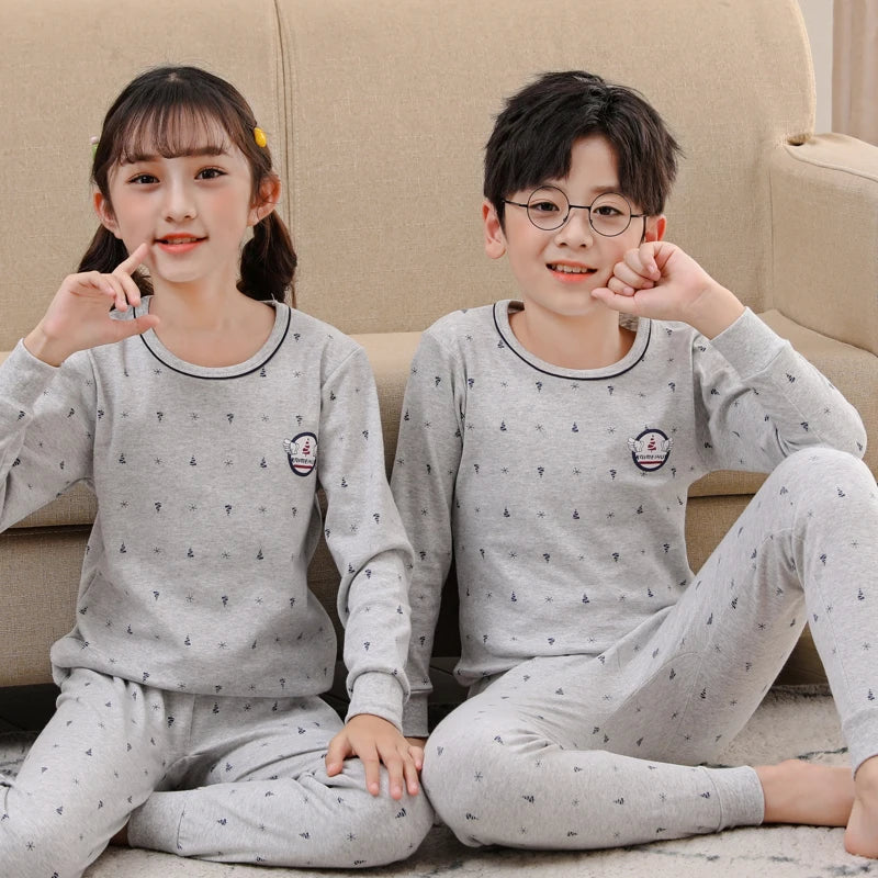 Boys Girls Pajamas Autumn Animal Panda Children's Clothing Sleepwear Cotton Pyjamas Sets For Kids 2 4 6 7 8 10 12 Years