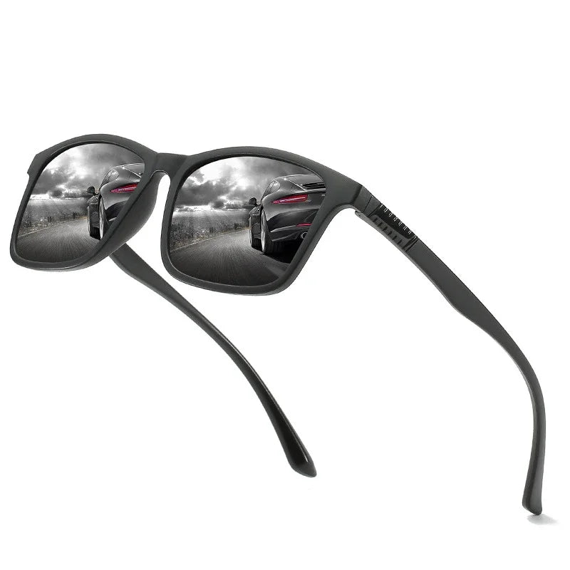 Light Weight TR90 Men Sun Glasses Classic Square Polarized Sunglasses For Male High Quality Driving Eyewear UV400