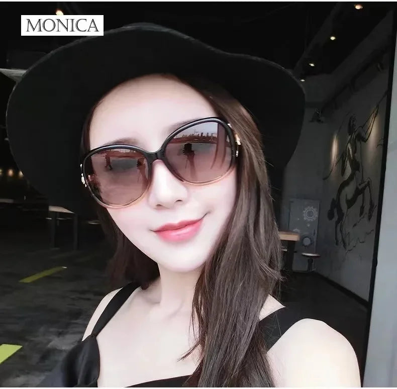 Classic Round Sunglasses Women UV Blocking Textured Sunglasses Gradient Black Outdoor Sunglasses Oculos Sol Feminino  UV400