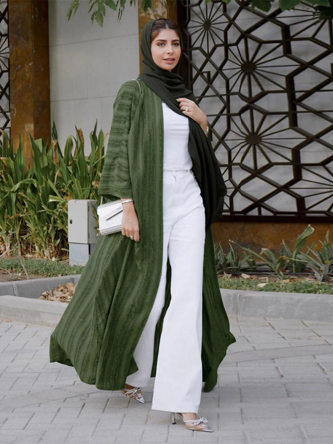 Colors Ramadan Eid Djellaba Abaya Long Sleeve Muslim Dress Kimono Opened Abaya Muslim Islam Abayas With Belt