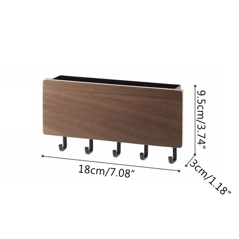 Wall Mounted Wooden  Rack Miscellaneous Clothes  Organizerwall Hook Living Room Storage Device Household Accessories