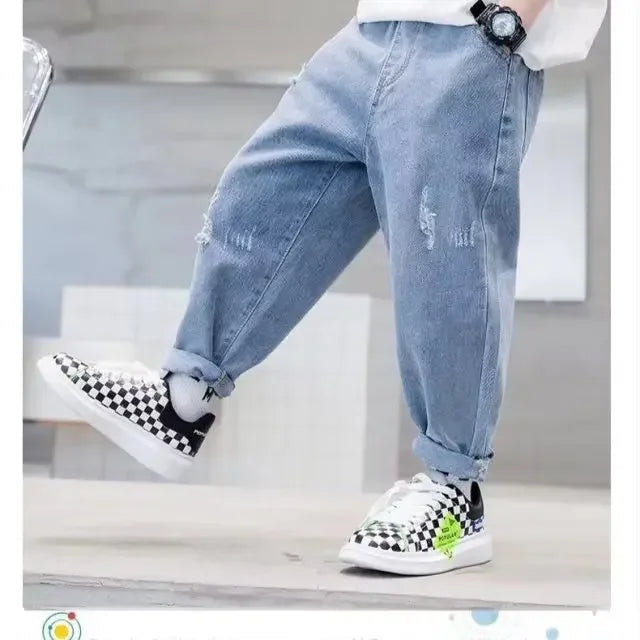 Jeans for Children Boy Clothes Toddler Spring Denim Jeans 4 5 6 7 8 9 10 11 12 13 14 15 Year Children's Pants Kid Jeans for Boy