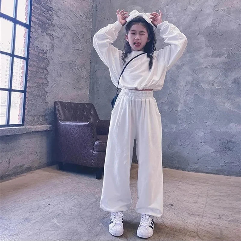 Spring Autumn Teen Girls Clothing Sets Casual Long Sleeve Sweatshirt + Pants 2Pcs Outfits Kids Tracksuit 4 6 8 10 12 13 14 Years kids girls boys toddlers
