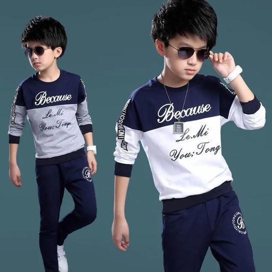 Korean Children Clothing Sets Spring Teenagers Sets Boys Tracksuit Children Outfit Suit For Boy Sweatshirt+Pants Sets Clothing