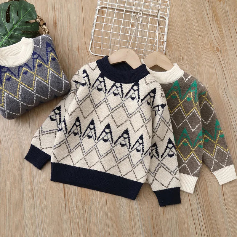 Boys Sweaters Spring Autumn Children Woolen Knitting Pullover Sweater Clothes For Baby Kids Sweatshirts
