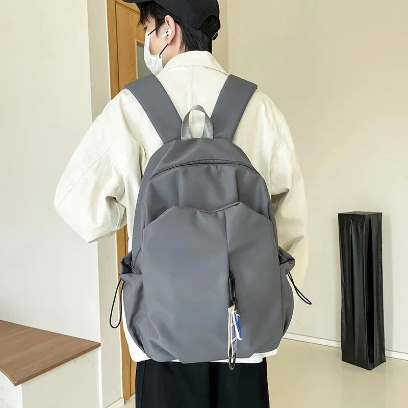 High Quality and Fashionable Women's Backpack Large Capacity Waterproof Backpack Nylon Solid Leisure Zipper Backpack
