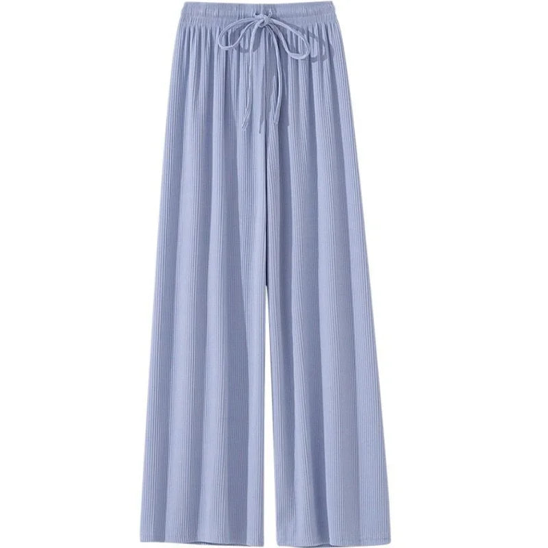 Wide-leg Pants Women Summer  New High Waist Drape Loose Narrow Version Straight Casual Summer Thin Pants