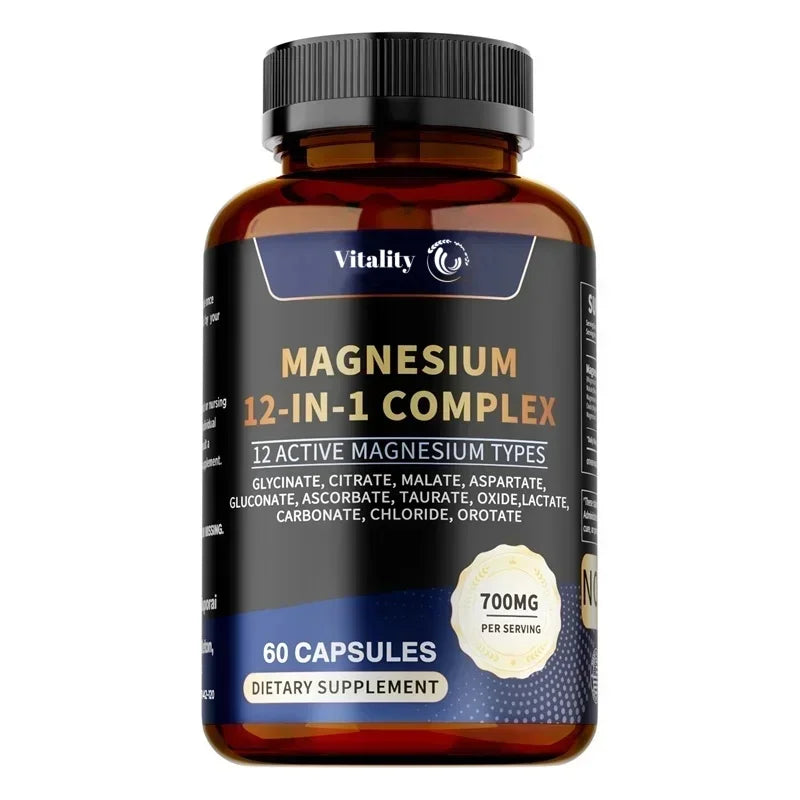 Magnesium Complex Capsules - Relieve Nerve Stress And Muscle Contraction, Support Bone And Immune Function