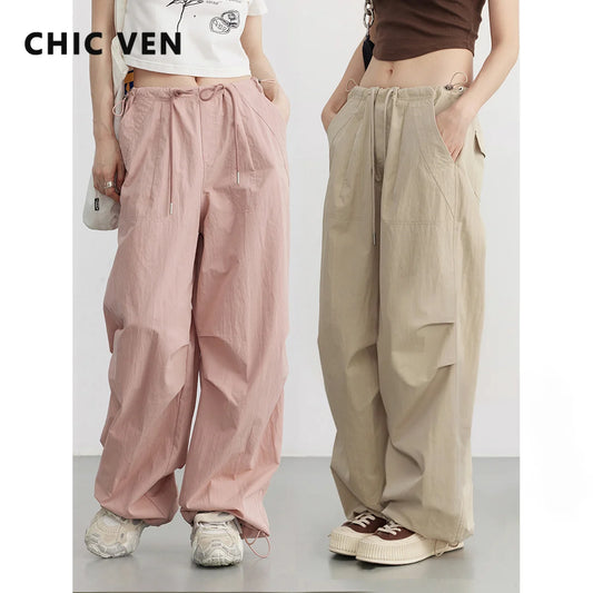 Women's Pants Loose Retro Wide Leg Casual Hip Hop Trousers for Woman Fashion Clothing Girl Joggers  Summer New