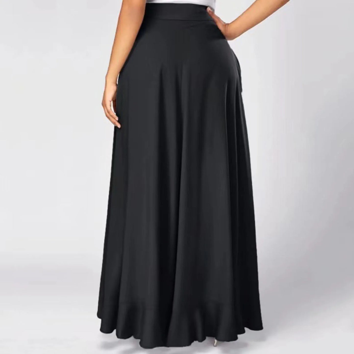 Elegant Wide Leg Pants Women High Waist Irregular Long Pants Femme Casual Loose Streetwear Belly Dance Trousers