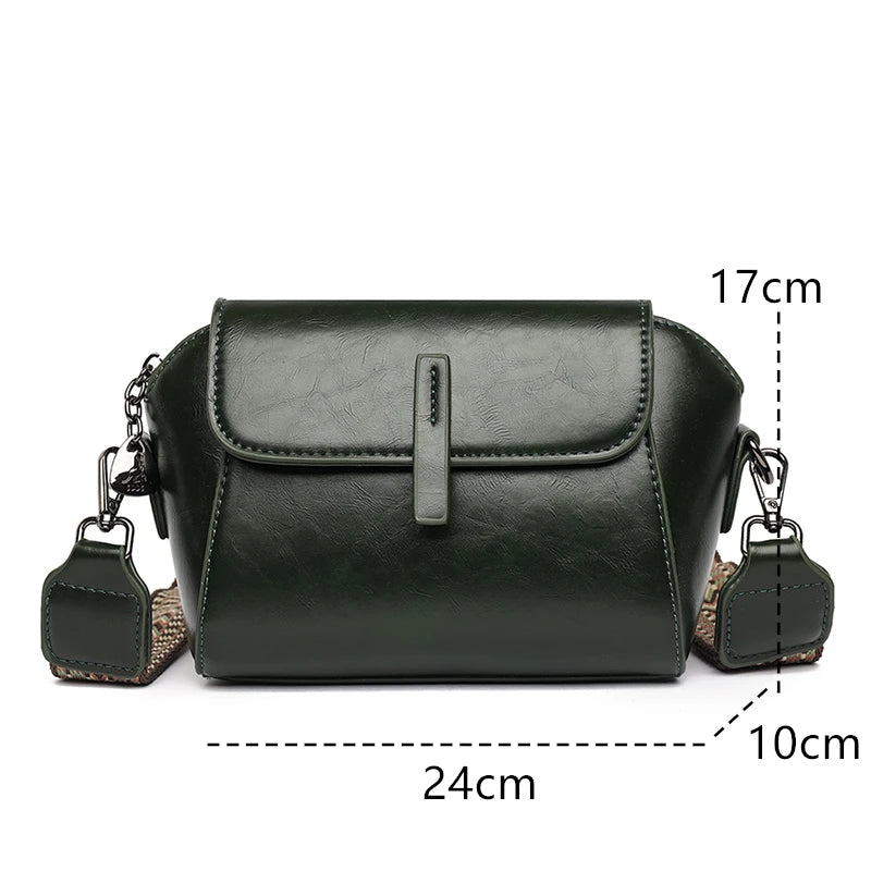 High Quality Small Crossbody Bag Women Trend Luxury Oil Wax Leather Shoulder Bag Fashion Ladies Handbag And Messenger Purse