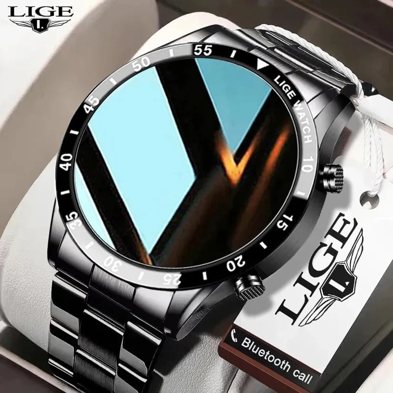 Smart Watch Men Full Circle Touch Screen Bluetooth Call Men Smartwatch Waterproof Sport Activity Fitness