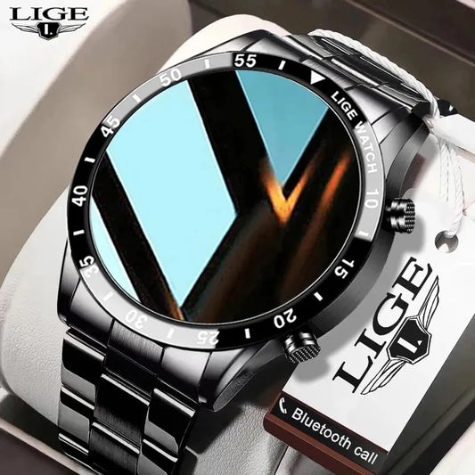 Smart Watch Men Full Circle Touch Screen Bluetooth Call Men Smartwatch Waterproof Sport Activity Fitness