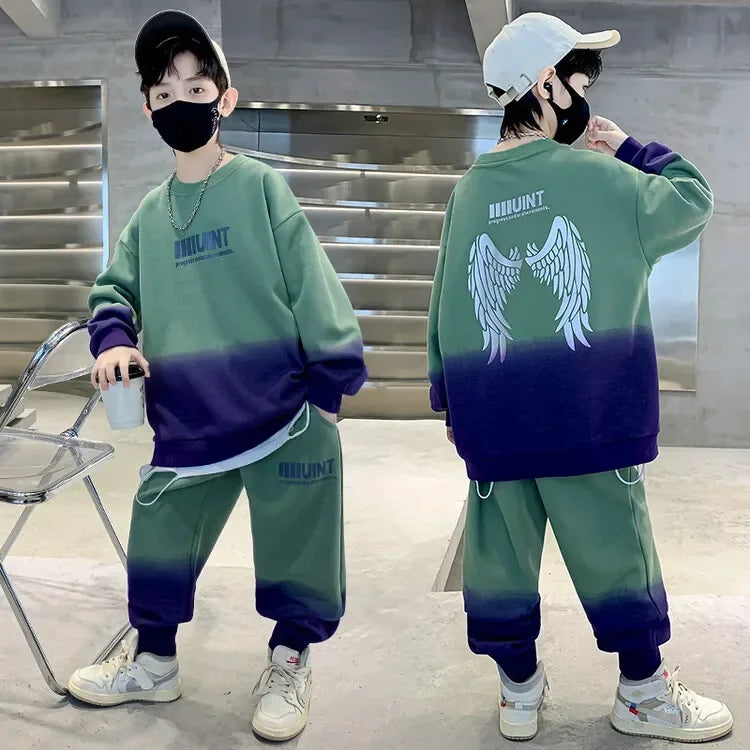 Boy Set Children's Clothing Children's Top and Bottom Clothes Set 5 6 7 8 9 10 11 12 13 14 15 Years Suit for Boy Clothes Outfit
