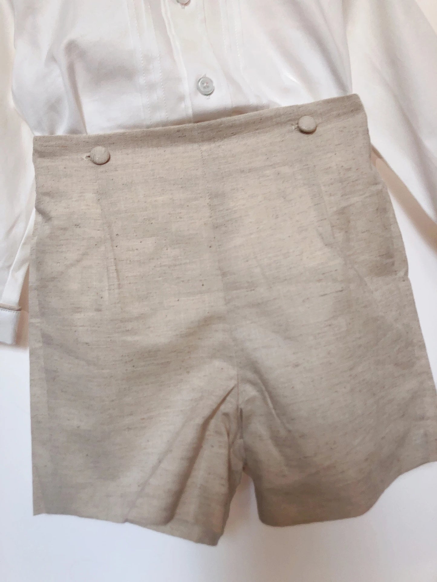 Children Boutique 2Pcs Clothing Boy Spanish Set Cotton Linen Khaki Long Sleeves Suit Outfit Breathable Eid Birthday Clothes kids