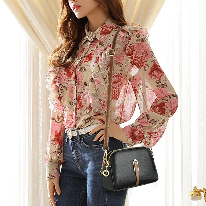 100% Genuine Leather Shoulder bag Women Handbag Designer Cowhide Flap Bag Luxury Women's  Bags Crossbody Bags For Women
