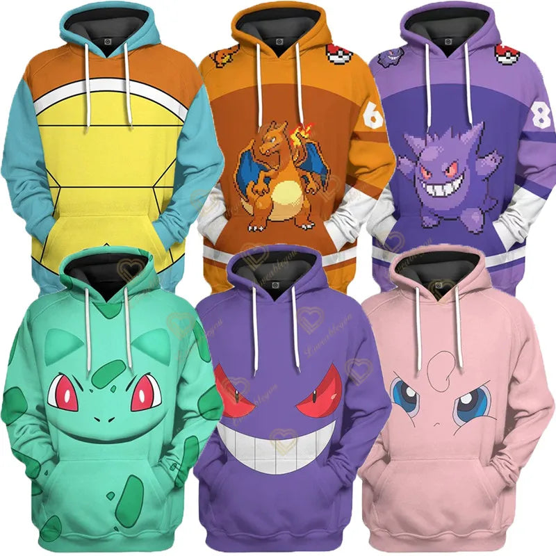 Children's Clothing POKK Hoodie Sweatshirts Autumn Winter Coats Kids Pullovers Pikachu Hoodies Baby Boys Girls Clothes
