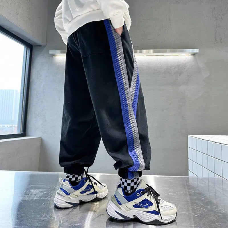 Boys Pants Kids Clothes Children's Sports Pants Casual Black Grey Outdoor Running Sweatpa