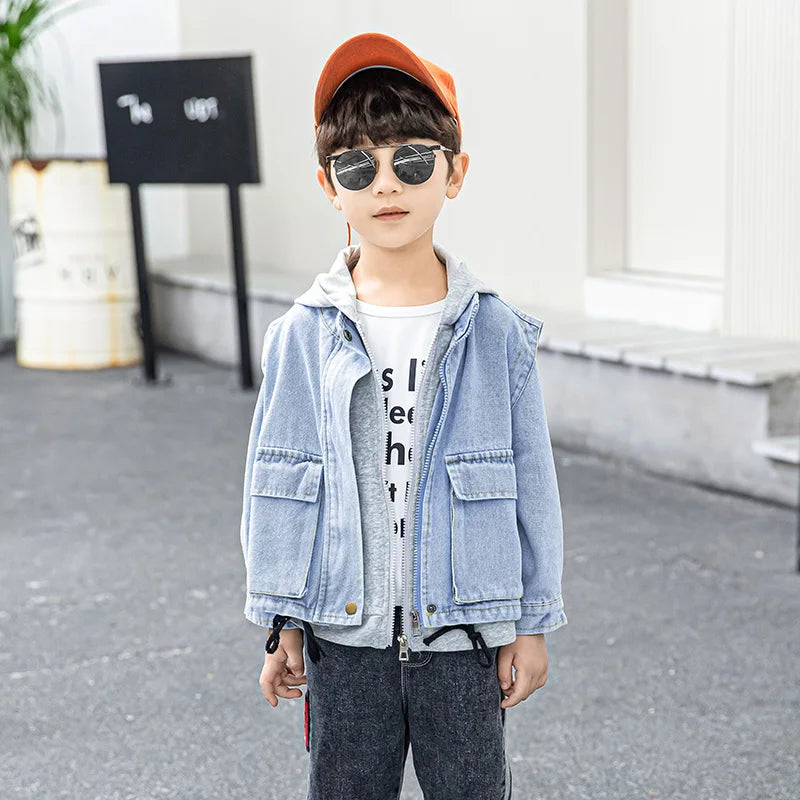 Autumn Boys Vest + stitching coat 2 piece set  kids clothes boys fashion design children clothes boys