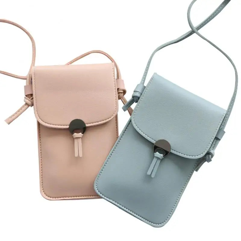 Women Wallet Bag Touch Screen Cell Phone Purse Bag Smartphone Wallet Tassel Leather Shoulder Strap Handbag Waterproof