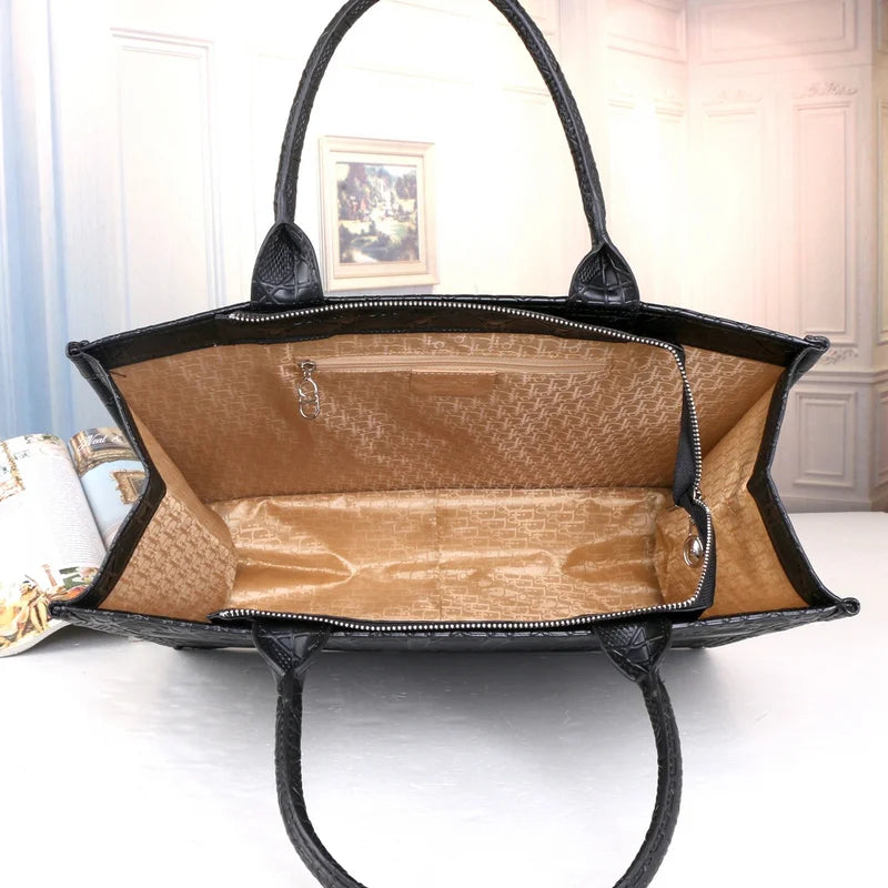 New Men and Women Leather  Medium Large Handbag Shoulder Bags Large Capacity Ladies Single Shoulder Bag Crossbody Bag