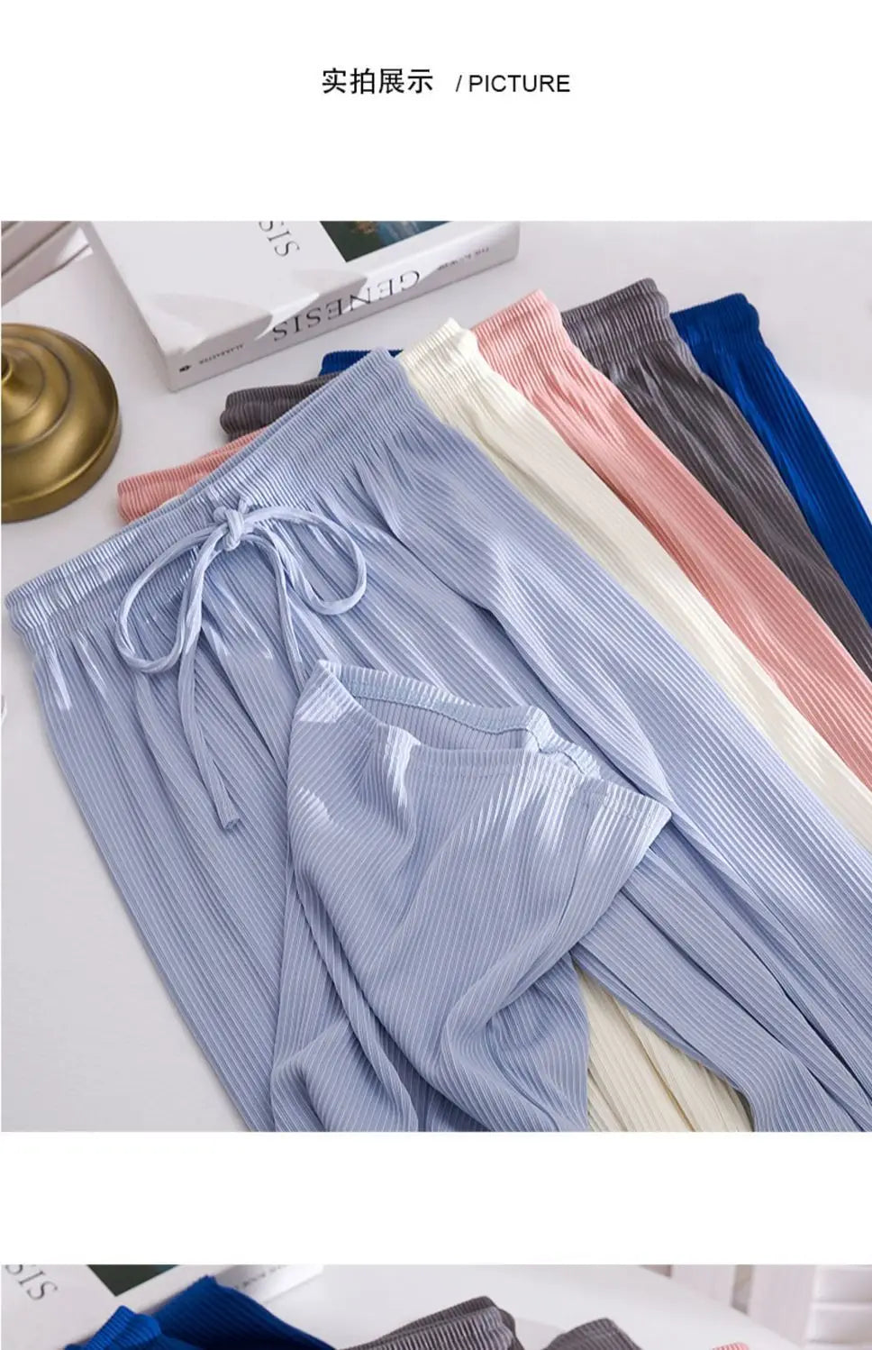 Wide-leg Pants Women Summer  New High Waist Drape Loose Narrow Version Straight Casual Summer Thin Pants