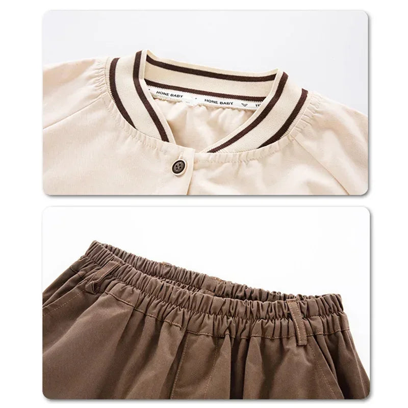 Girls Hip Hop Cool Shirt Costumes Boys Street Dance Cargo Pants Child Baseball Jacket Streetwear Kids Jazz Joggers Clothes Sets