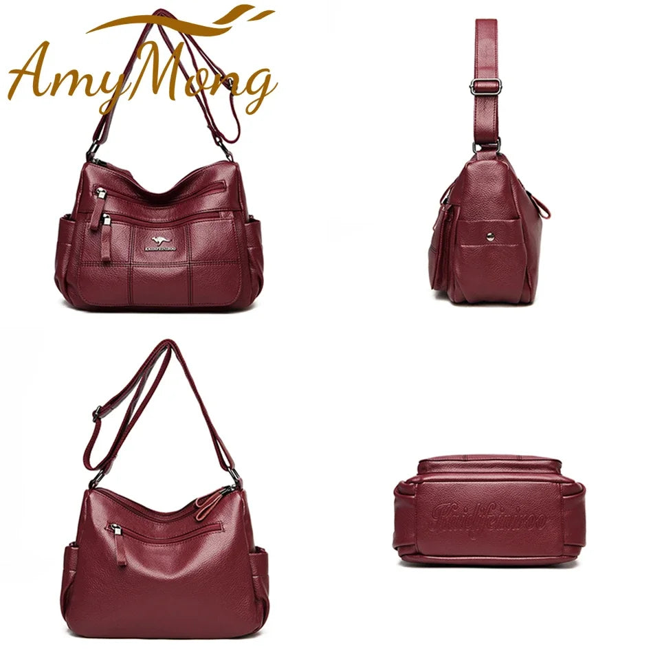 Genuine Brand Leather Sac Luxury Handbags Purse Women Bags Designer Shoulder Crossbody  Bags Female  Waterproof Bag luxury elegant
