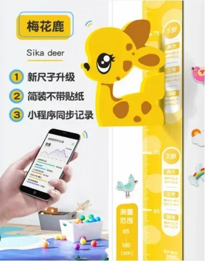 Wall Stickers Height Measuring Ruler Magnetic Adsorpt Measurement Children Sticker Paper Cartoon Animal for Kids Room Decoration