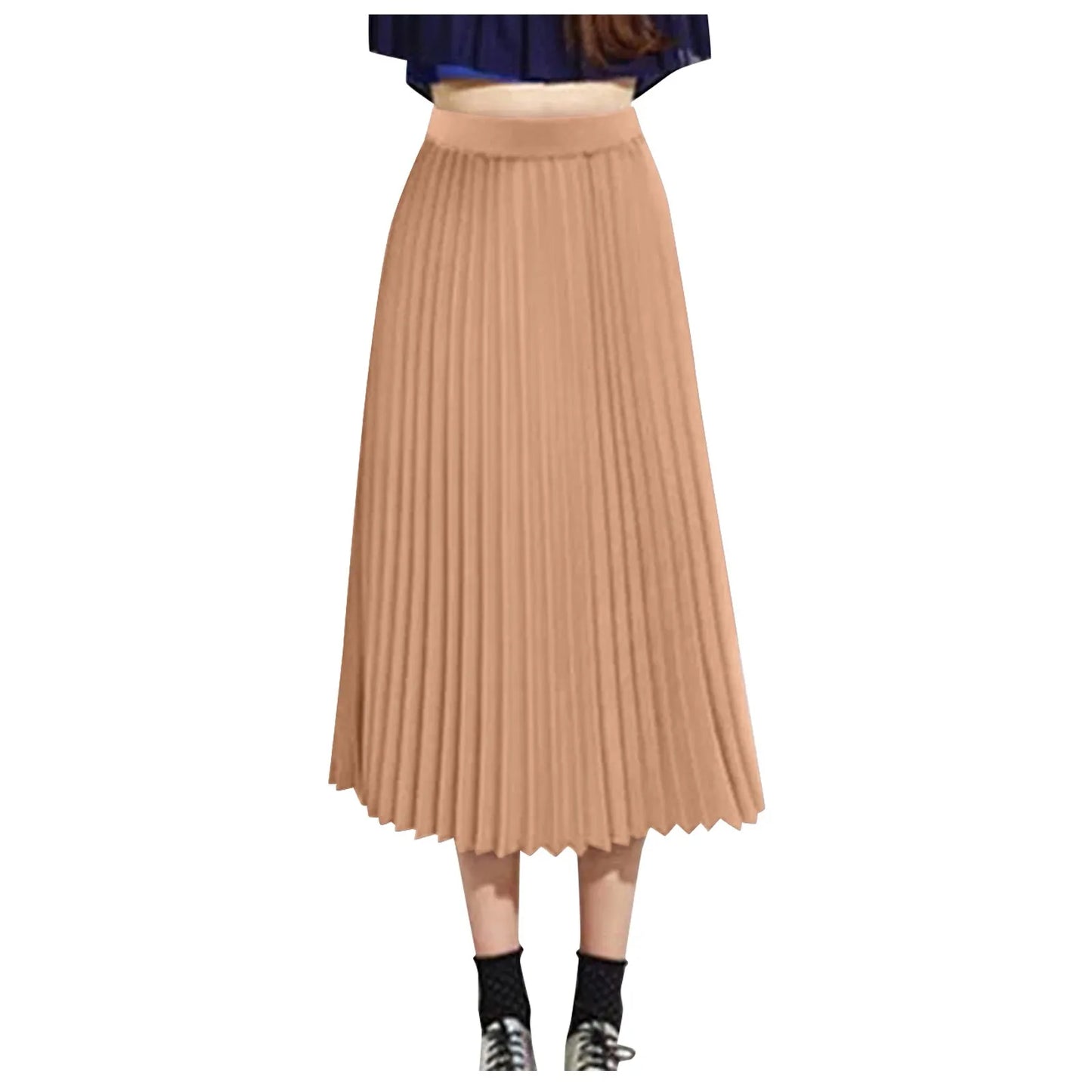 Women's Fashion Loose Casual Elastic High-waisted Beach Skirt