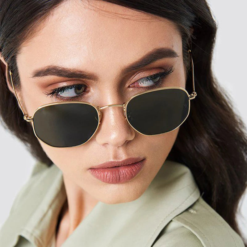Vintage UV400 Aluminum Polarized Sunglasses Classic Sun Glasses Metal Lens Driving Square Shades Eyewear Wome Oculos De Sol