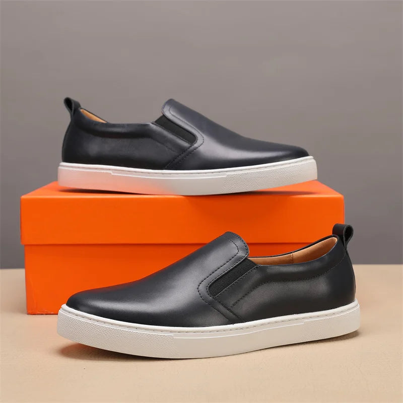 Luxury  Genuine Leather Loafers Men Casual Shoes Breathable Party Shoes For Men Slip On Classic Shoes