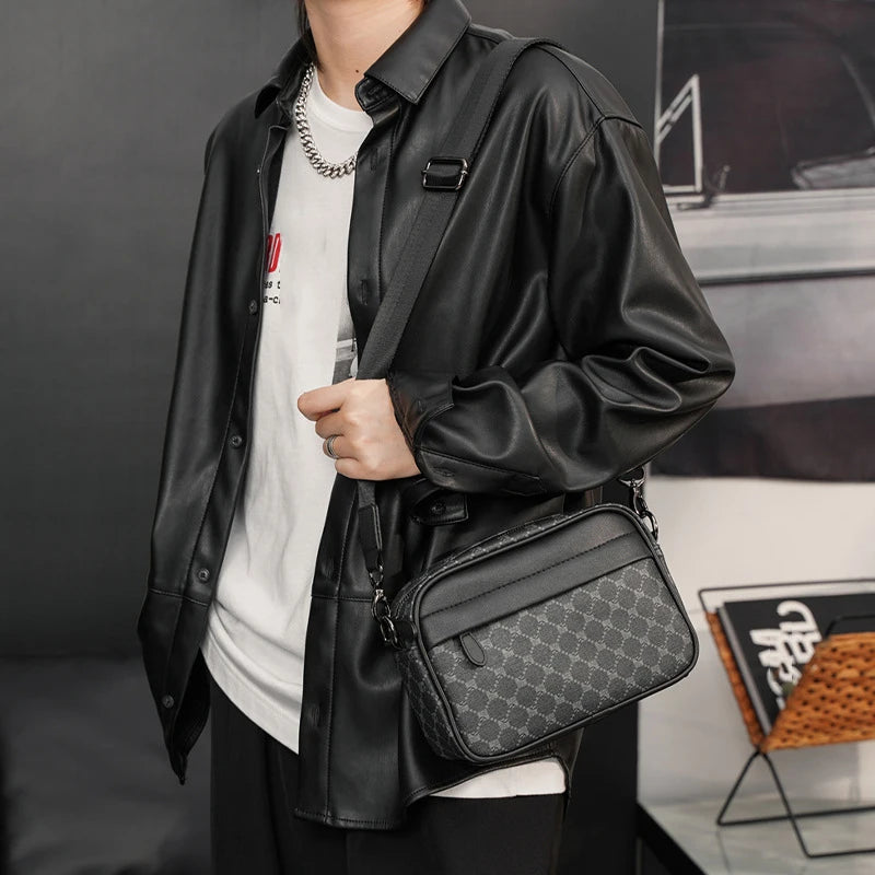Luxury Men Crossbody Bags for Men bag Casual Small Shoulder Bags Man Messenger Bag Business Male Purse Sling Pack Unisex