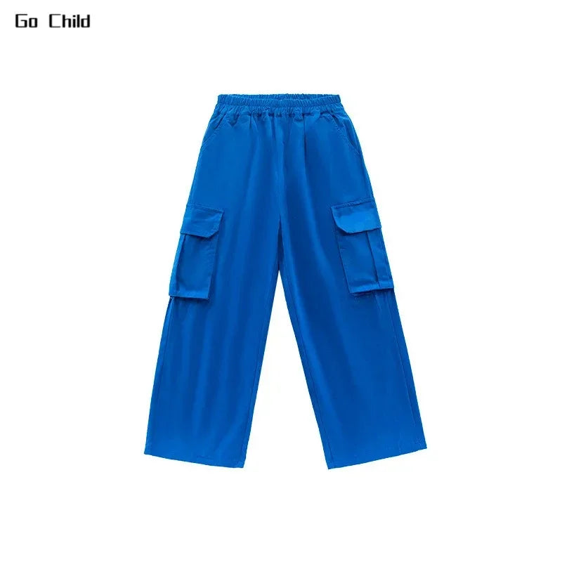 Girls Hip Hop Cool Shirt Costumes Boys Street Dance Cargo Pants Child Baseball Jacket Streetwear Kids Jazz Joggers Clothes Sets