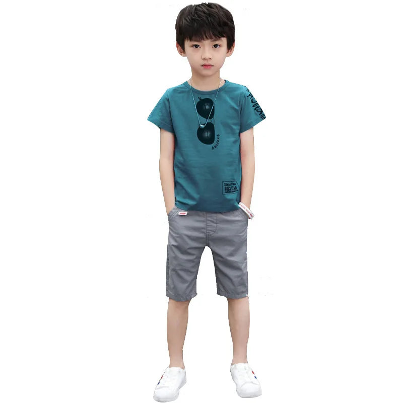 Teen Boys Clothing Sets Summer Boys Clothes Casual Outfit Kids Tracksuit For Boys Sport Suit Children Clothing 6-12 Years