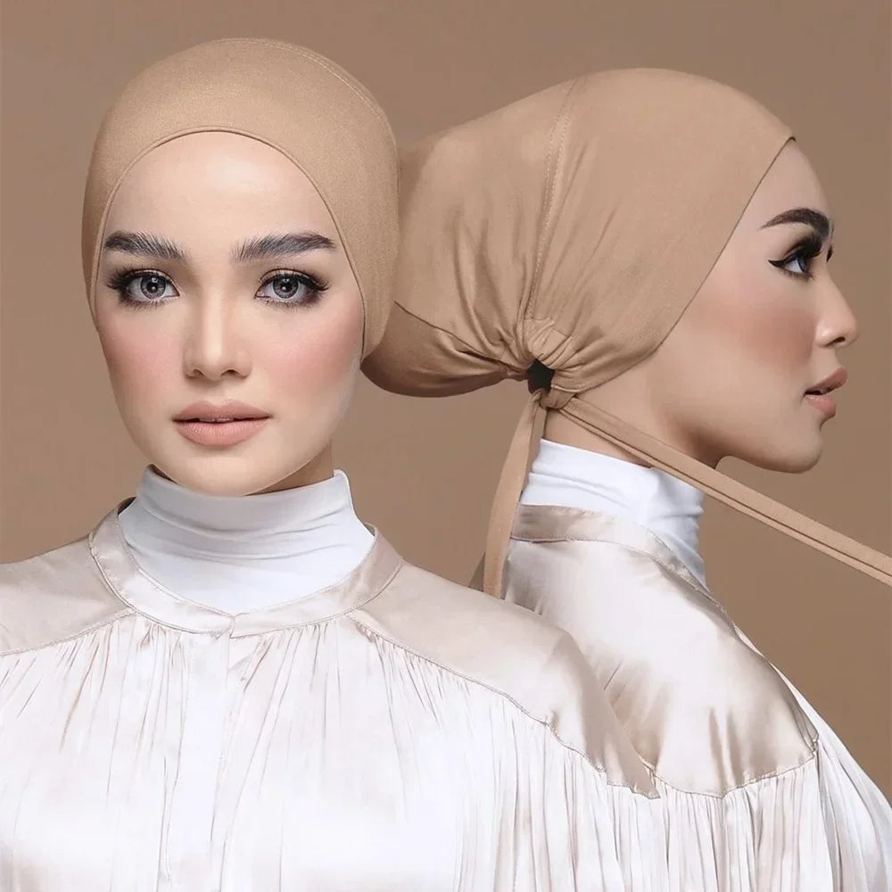 Jersey Soft Modal Muslim Turban Hat Inner Hijab Caps Islamic Underscarf Bonnet India Hat Female Headwrap Turbante Mujer