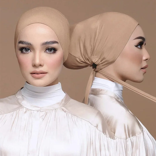 Jersey Soft Modal Muslim Turban Hat Inner Hijab Caps Islamic Underscarf Bonnet India Hat Female Headwrap Turbante Mujer
