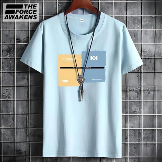 Short Sleeve T-shirt for men  O-neck Cotton t shirt Comfortable Casual Men's Clothes Graphic Printing Summer Male t-shirts